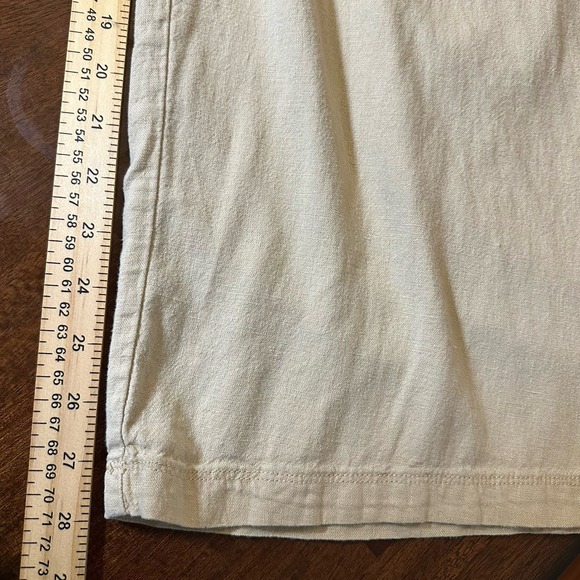 GAP Women's XL Tan Khaki Wide Leg Pants Linen Rayon Drawstring Casual Relaxed - Picture 10 of 12